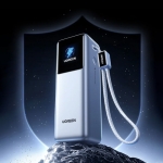 Ugreen Nexode PB728 Power Bank 25000mAh 200W 1xUSB-A, 1xUSB-C, 2xUSB-C Ενσωματωμένα Καλώδια, PD/QC Γκρι - Image 3