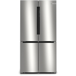 Bosch Ψυγείο Ντουλάπα 605lt Total NoFrost Υ183xΠ91xΒ73.1εκ. Brushed Steel Anti-Fingerprint KFN96VPEA