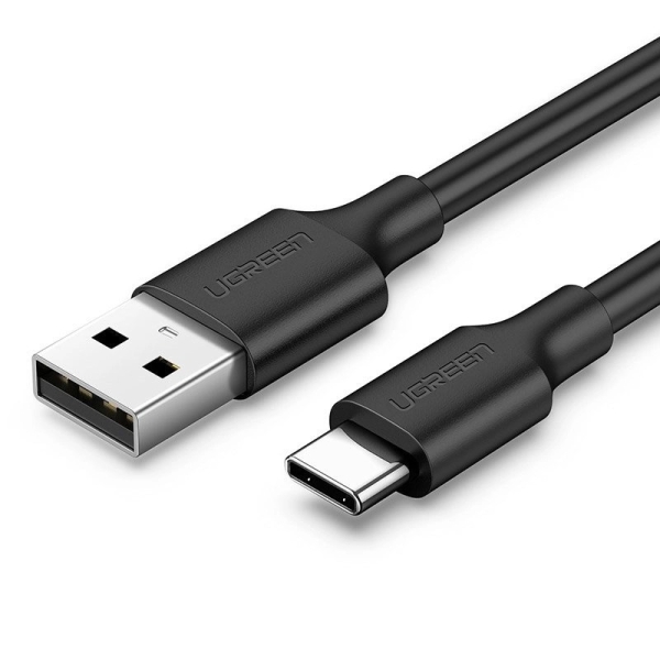 Ugreen Us287 Καλώδιο USB 2.0 USB-C male - USB-A 60W PD Μαύρο 1m 60116