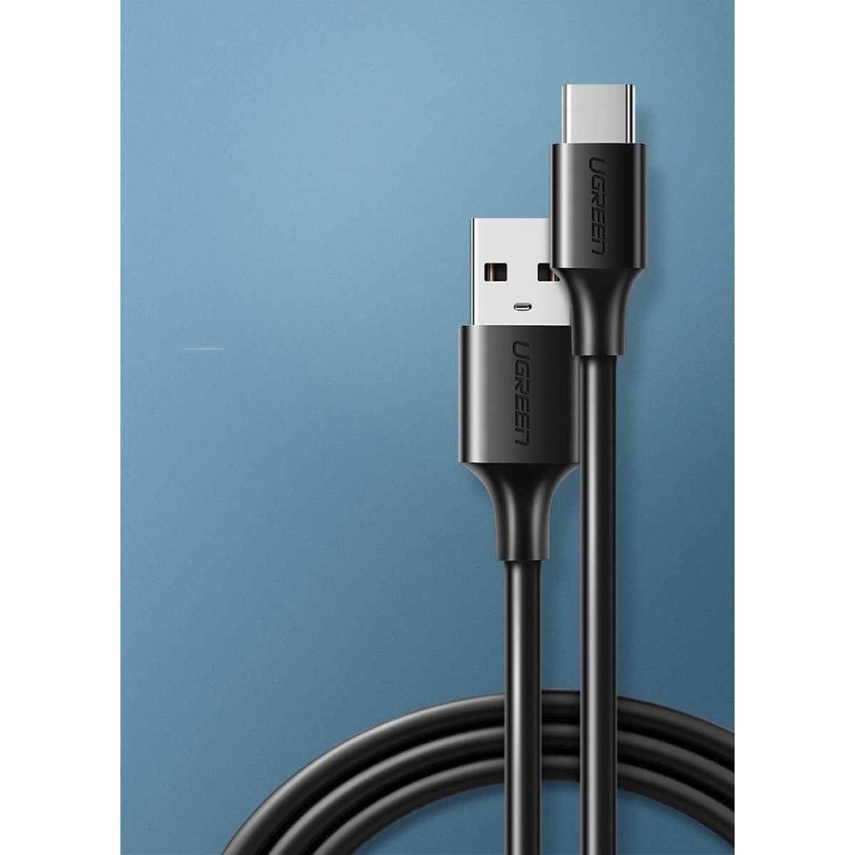 Ugreen Us287 Καλώδιο USB 2.0 USB-C male - USB-A 60W PD Μαύρο 1m 60116 - Image 3