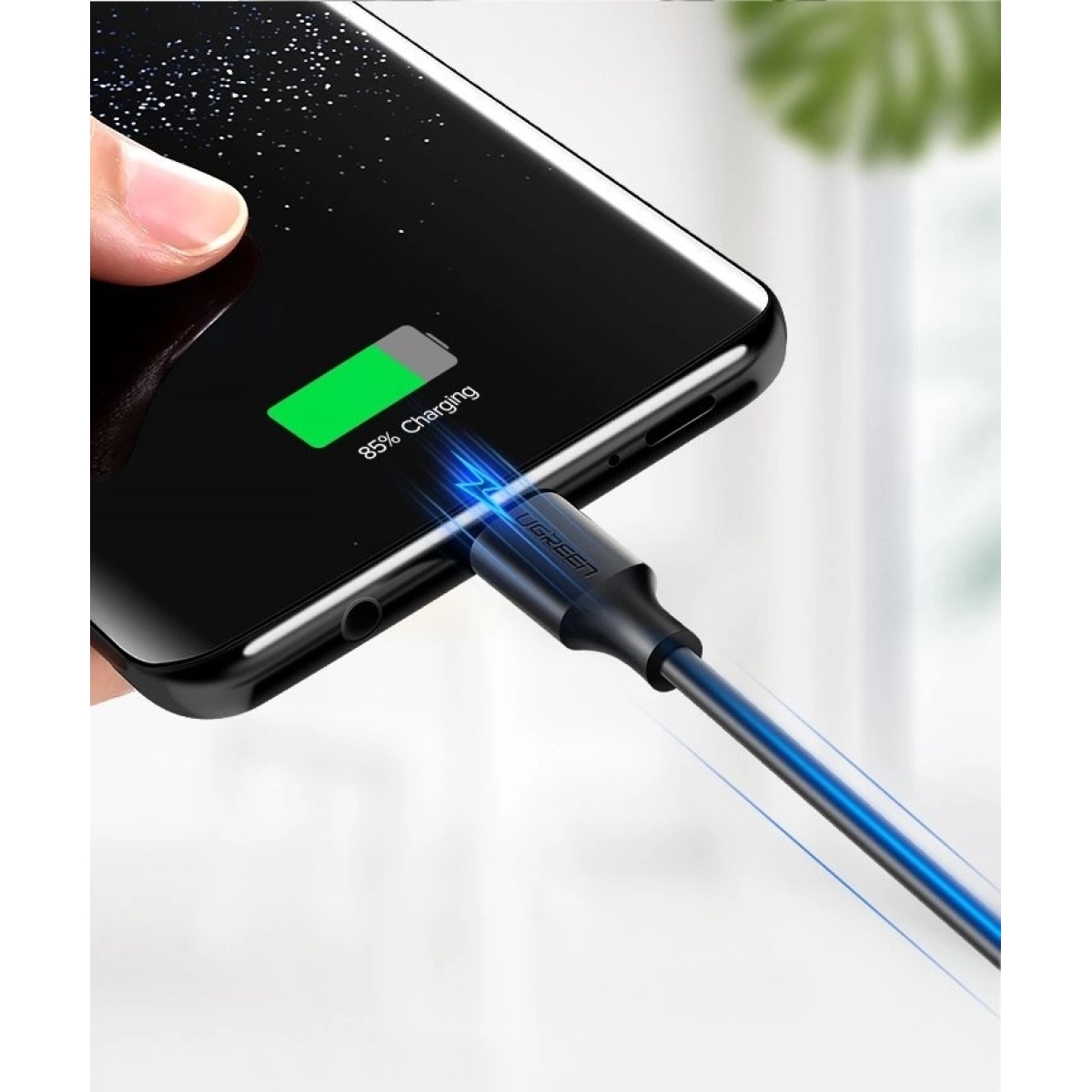 Ugreen Us287 Καλώδιο USB 2.0 USB-C male - USB-A 60W PD Μαύρο 1m 60116 - Image 2