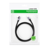 Ugreen US255 Καλώδιο Angle (90°) / Braided USB 2.0 USB-C male - USB-C 60W PD Μαύρο 2m 50125 - Image 4