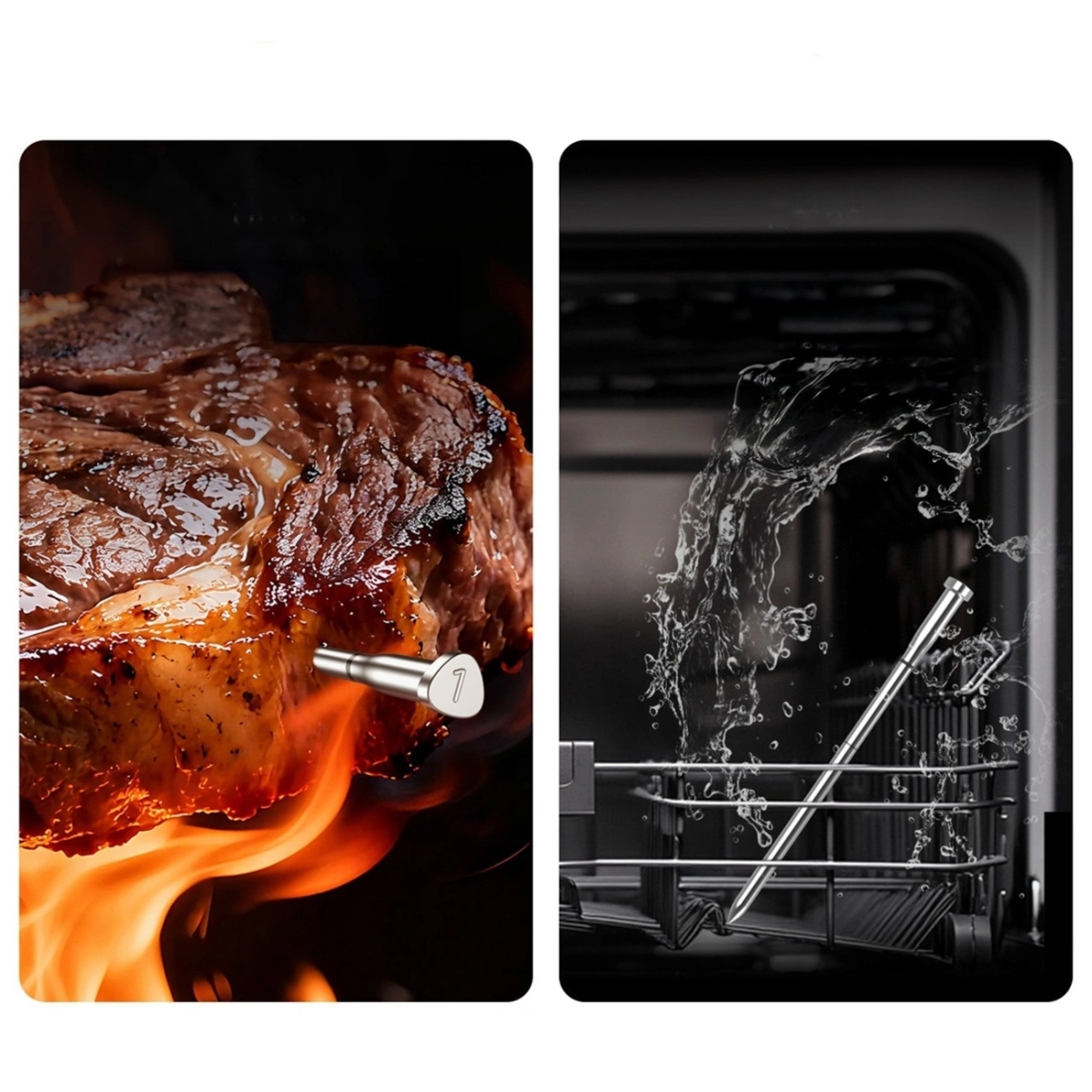 Meatmeet X Pro Ψηφιακό Θερμόμετρο Φούρνου με Bluetooth/WiFi App για Grill, Φούρνο, Smoker - Μαύρο ME-BOXS01 - Image 3