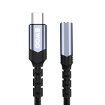 BWOO Αντάπτορας AUX 3.5mm - USB-C Ασημί/Μαύρο BZ47 - Image 2