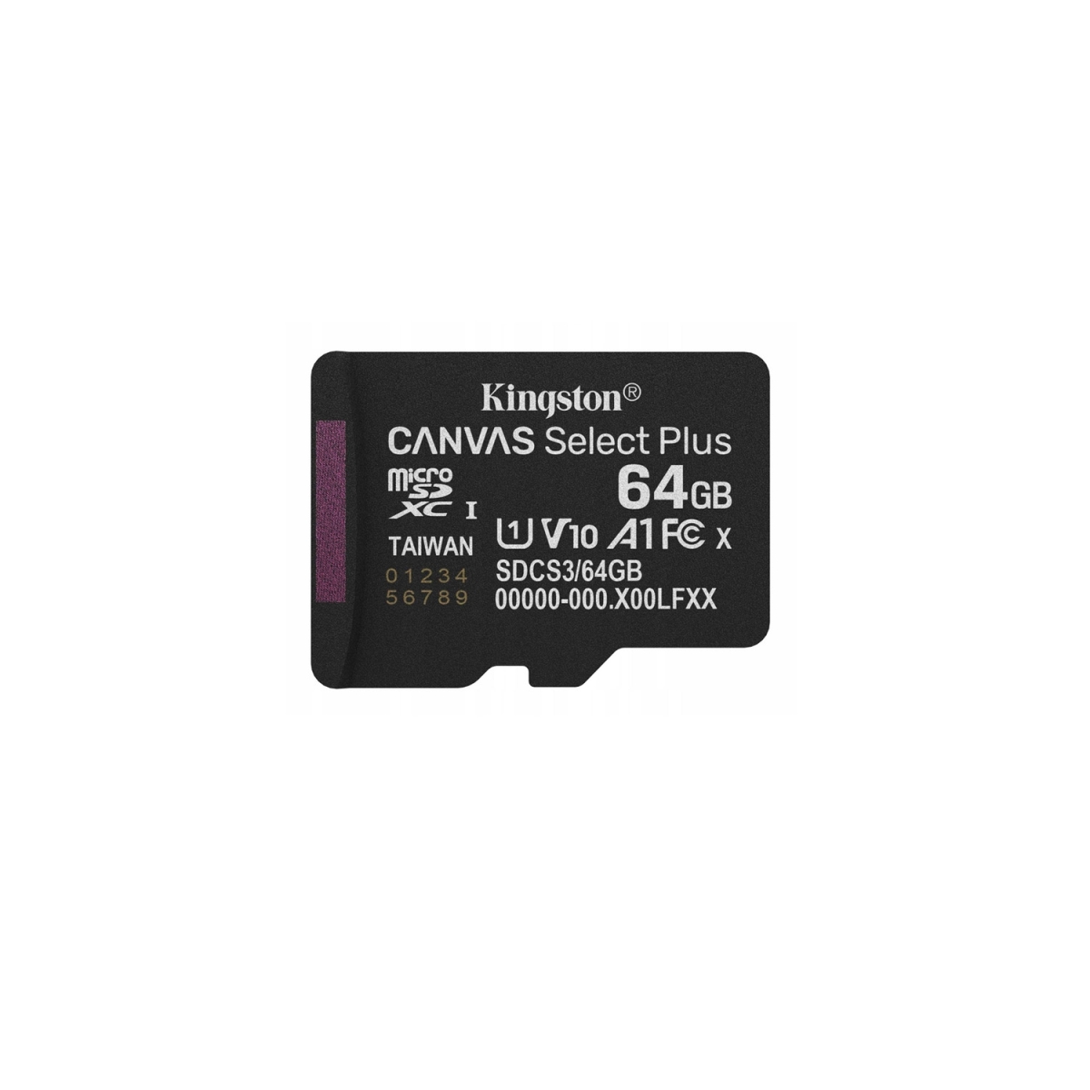 Kingston Κάρτα Μνήμης microSD 64GB Canvas Select+ G3 100MB/s με αντάπτορα SDCS3/64GB - Image 2