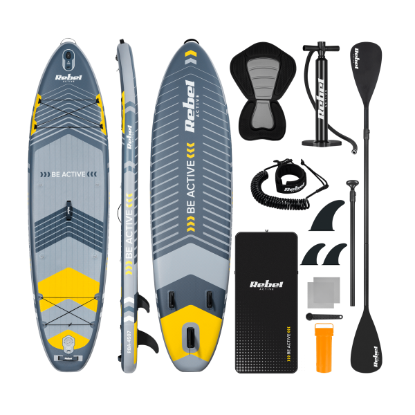 Rebel Φουσκωτή Σανίδα SUP 335x84x15 cm Γκρι RBA-4507-G