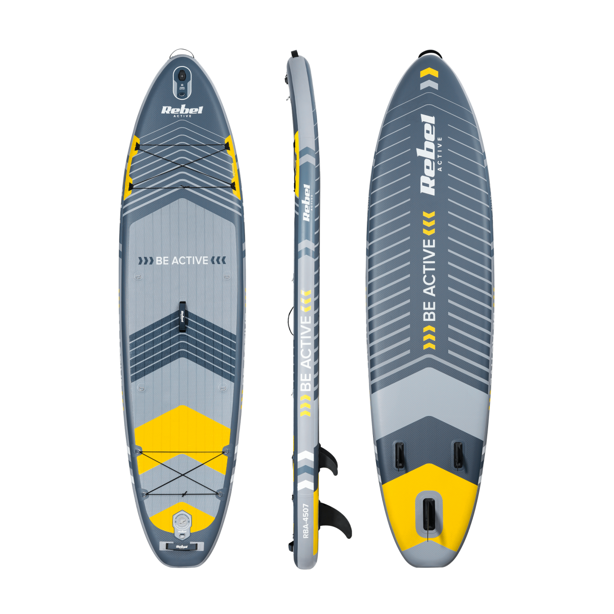 Rebel Φουσκωτή Σανίδα SUP 335x84x15 cm Γκρι RBA-4507-G - Image 2