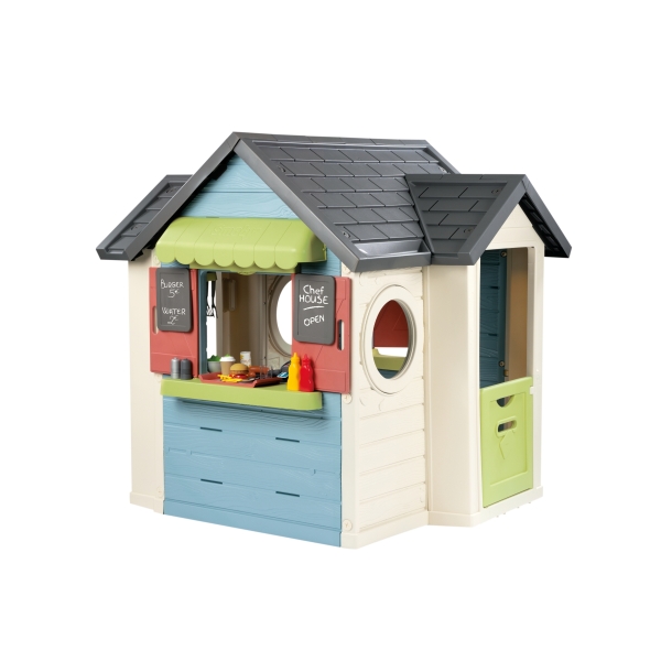 Smoby Πολυλειτουργικό Παιδικό Σπιτάκι Κήπου Chef House με Κουζινάκι Πολύχρωμο 124x132x135εκ.