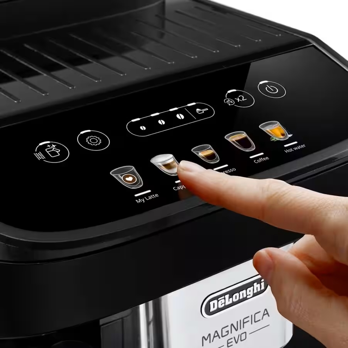 Delonghi Magnifica Evo Αυτόματη Μηχανή Espresso 1450W Πίεσης 15bar 1.8L για Cappuccino με Μύλο Άλεσης Μαύρη ECAM290.61.B - Image 2