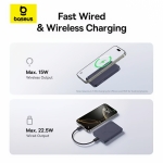 Baseus EnerFill FM11 MagSafe Powerbank 10000mAh 22.5W με Θύρα USB-C Power Delivery / Quick Charge Γκρι - Image 3