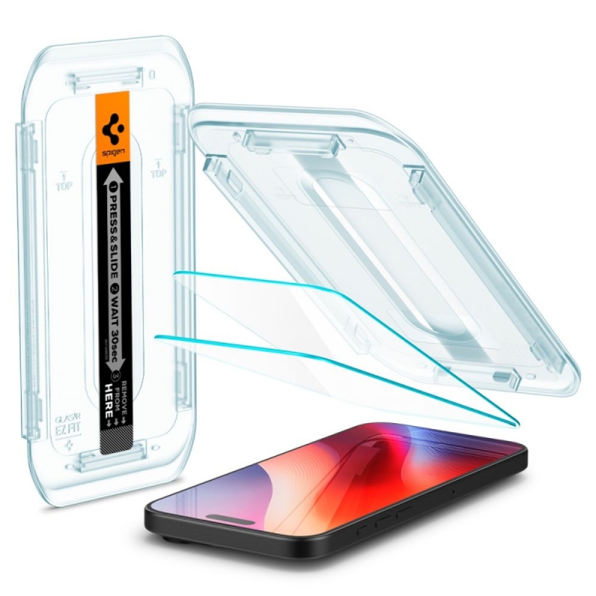 Spigen GLAS.tR EZ Fit Sensor Protected 2.5D Full Glue Tempered Glass 2τμχ (iPhone 16 Pro Max) - Image 2