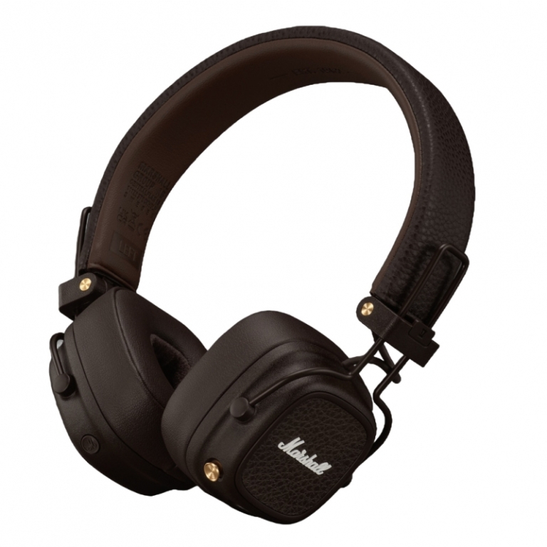 Marshall Major V Ασύρματα / Ενσύρματα On Ear Ακουστικά με 100 ώρες Λειτουργίας και Quick Charge Καφέ