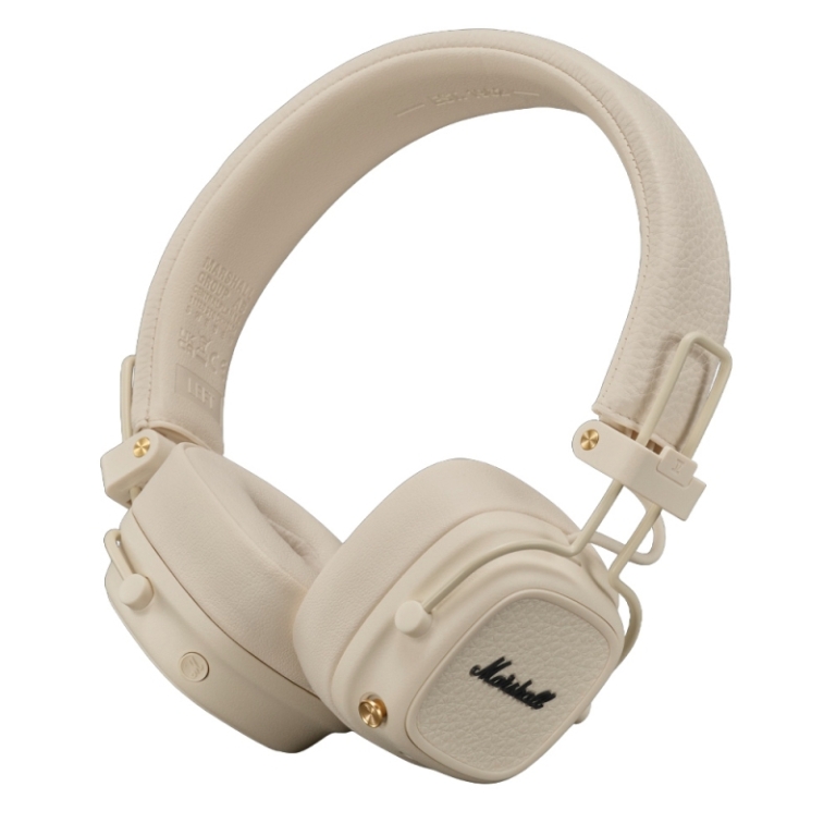 Marshall Major V Ασύρματα / Ενσύρματα On Ear Ακουστικά με 100 ώρες Λειτουργίας και Quick Charge Μπεζ