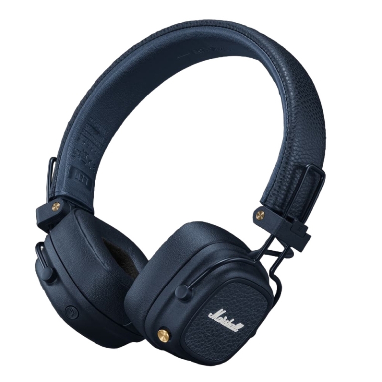 Marshall Major V Ασύρματα / Ενσύρματα On Ear Ακουστικά με 100 ώρες Λειτουργίας και Quick Charge Midnight Blue