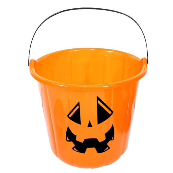 Κουβάς Halloween Trick or Treat Κολοκύθα ø17x14,5cm Carnavalista 232661 - 1 τμχ