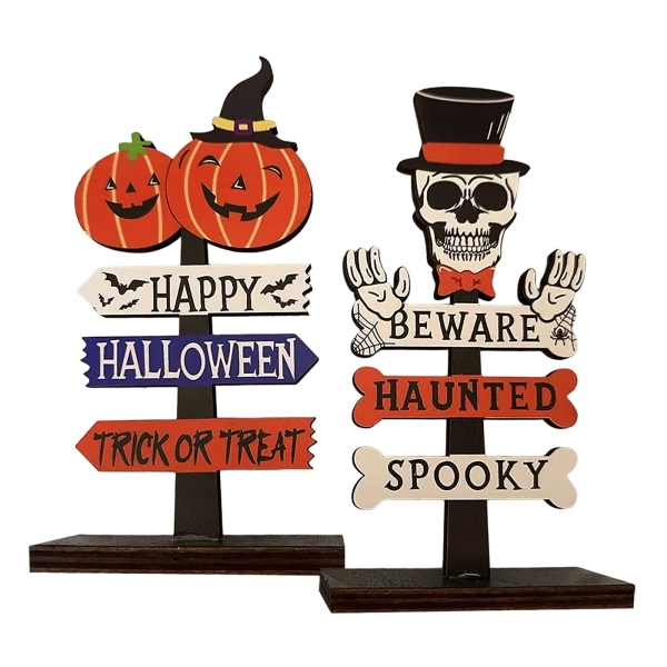 Διακοσμητικό Halloween Ξύλινο Επιτραπέζιο 15x8cm Carnavalista 232680 - 1 τμχ