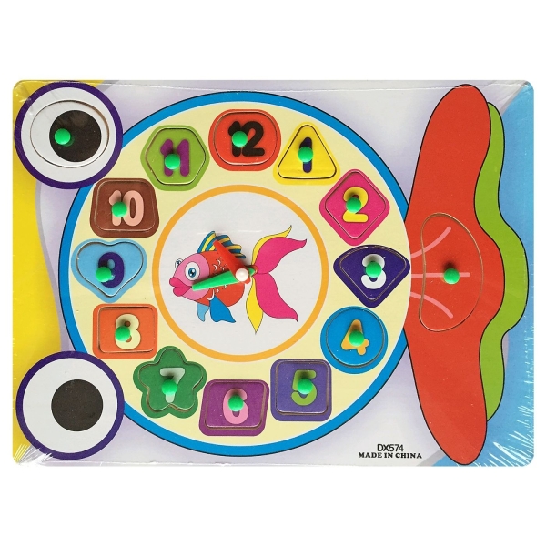 Εκπαιδευτικό Ρολόι Παζλ Ψάρι 30x22cm ToyMarkt 913719 - 1 τμχ