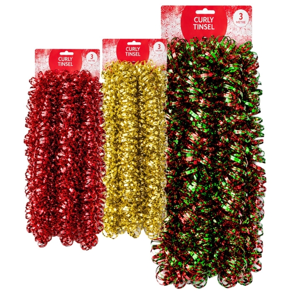 Γιρλάντα Tinsel Κατσαρή Χριστουγεννιάτικη 3m Bunny's 932347 - 1 τμχ