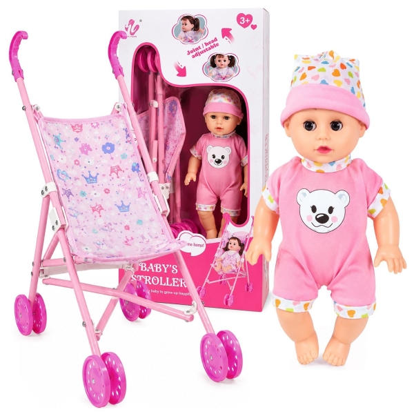 Κούκλα με Καρότσι 50x24x43cm ToyMarkt 971384 - 1 τμχ