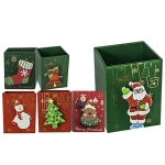Μολυβοθήκη Χριστουγέννων 4 Σχέδια 8x7x5.5cm Xmasfest 1131893 - 1 τμχ