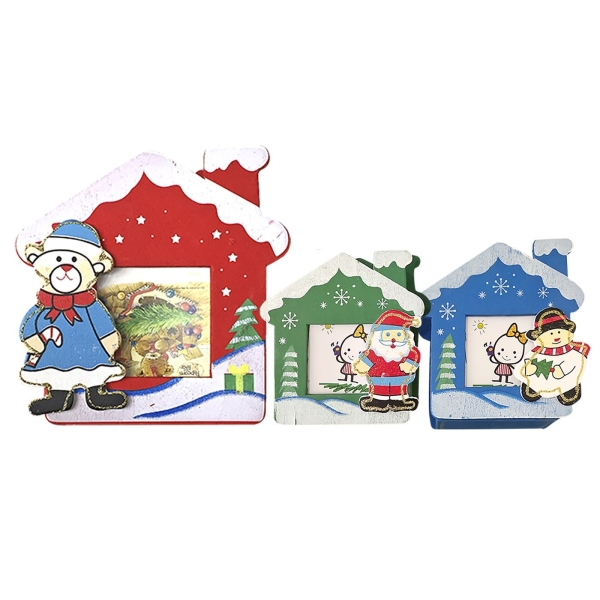 Σπιτάκι με Καμινάδα για Φωτογραφία 11x11x5cm Xmasfest 1132697 - 1 τμχ