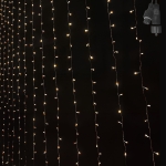 100 Λαμπάκια LED Λευκό Θερμό Κουρτίνα με Επέκταση & Προγράμματα IP44 90x80cm (δεν Περιέχεται ο Μετασχηματιστής) Xmasfest 1133499 - 1 τμχ