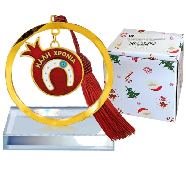 Γούρι Επιτραπέζιο Κρυστάλινο Πέταλο ~8x5cm Xmasfest 1133702 - 1 τμχ