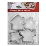 Κουπ πατ Μεταλλικά σετ=4 Φιγούρες Xmas 19x14cm (φιγούρα ~6-7cm) Xmasfest 1133818 - 1 τμχ