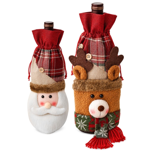 Θήκη Κρασιού με 3D Άγιο 32cm Xmasfest 1133953 - 1 τμχ