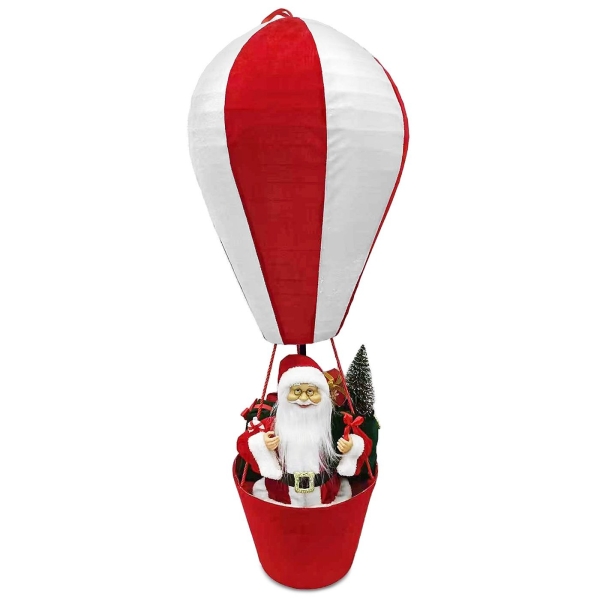 Άγιος Βασίλης Αληθοφανής με Αερόστατο 80x30cm Xmasfest 1134096 - 1 τμχ