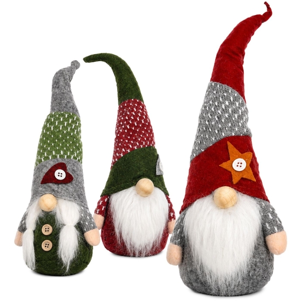 Φιγούρα Διακοσμητική Gnome Μακρύ Σκούφο 34cm Xmasfest 1134202 - 1 τμχ