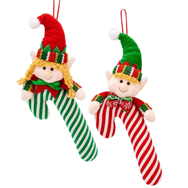 Φιγούρα Πάνινη Xmas με Μπαστούνι σε Καρτέλα 30cm Xmasfest 1134209 - 1 τμχ