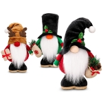 Φιγούρα Διακοσμητική Gnome με Ξύλινη Βάση 24-33cm Xmasfest 1134214 - 1 τμχ