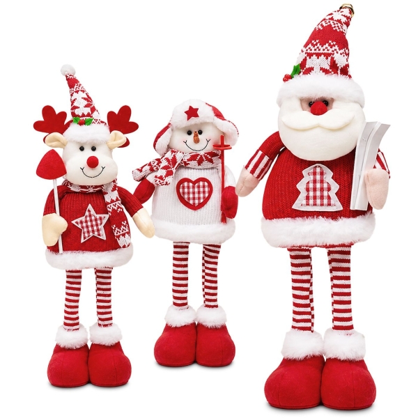 Φιγούρα Xmas Τηλεσκοπικά Πόδια Κόκκινη 50cm Xmasfest 1134217 - 1 τμχ