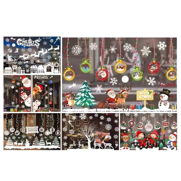 Αυτοκόλλητο Ρολό Βιτρίνας Λευκά Σχέδια 70x50cm Xmasfest 1134232 - 1 τμχ
