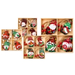 Στολίδια Ξύλινα σετ=12τεμ Σύνολο=14x14cm Τεμ=6cm Xmasfest 1134240 - 1 τμχ