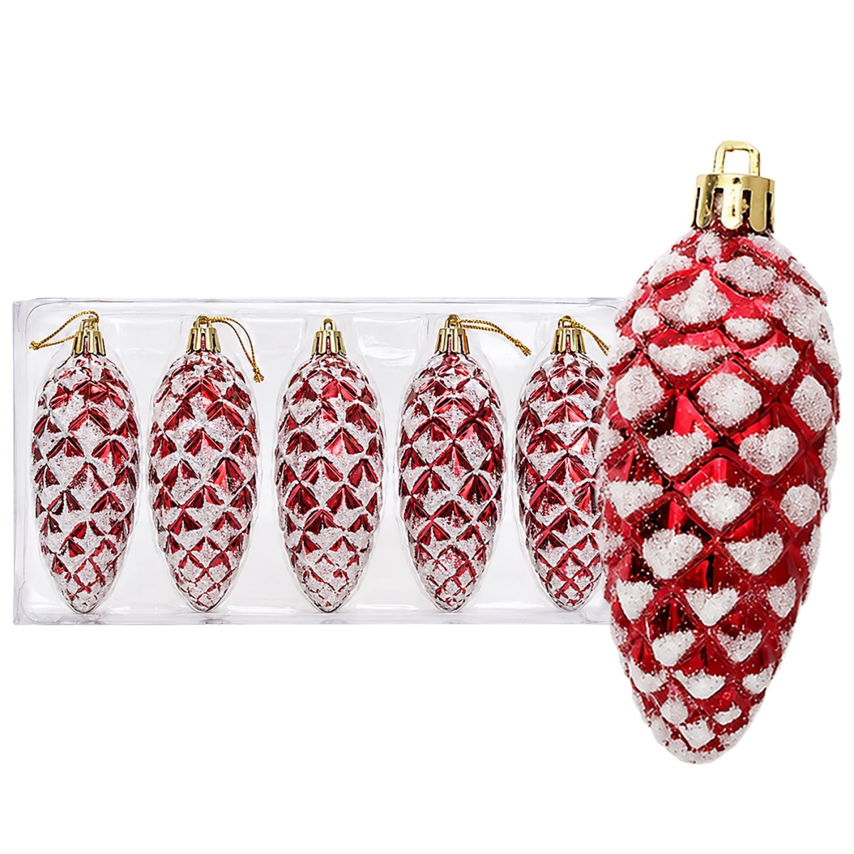 Κουκουνάρια Πλαστικά σετ=5τεμ 9cm Xmasfest 1134246 - 1 τμχ - Image 2