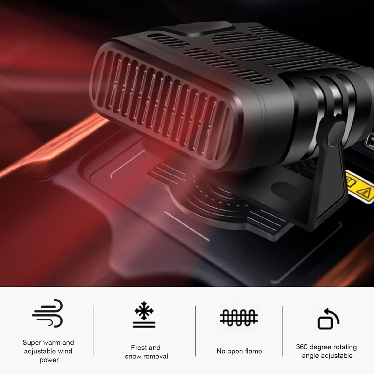 Αερόθερμο Αυτοκινήτου 4 σε 1 12V/24V 120W για Θέρμανση, Ψύξη & Ξεθάμπωμα - Image 5