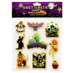 Αυτοκόλλητα 3D Φωσφοριζέ Halloween σετ 9 τεμ 24x20cm Carnavalista 232780