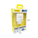 Andowl Φορτιστής 45W USB και Type-C Q-CD366 – Fast Charger