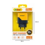 Andowl Φορτιστής Τοίχου 35W PD & QC με USB και Type-C Q-CD933