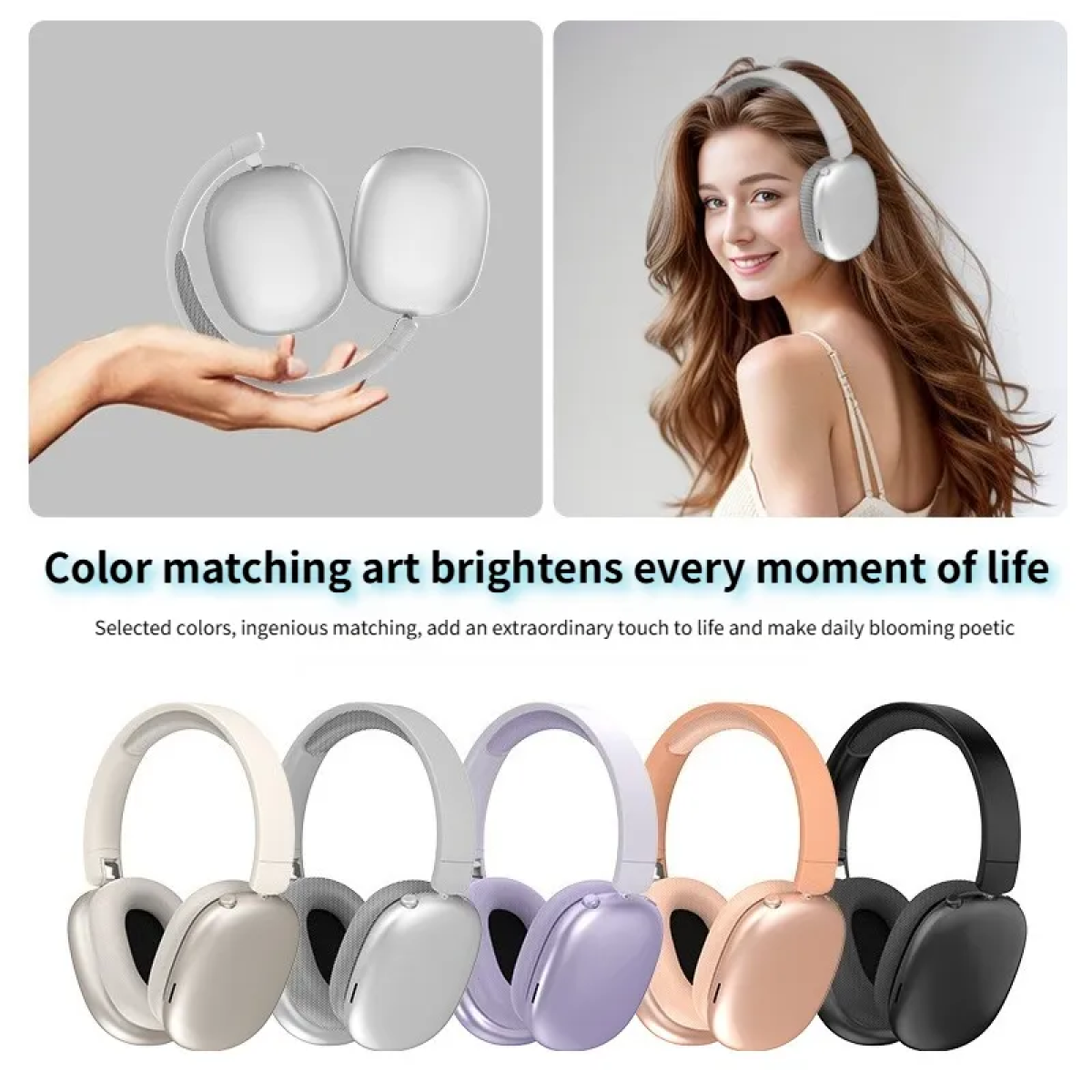 Ασύρματα Bluetooth Ακουστικά Κεφαλής με Ρυθμιζόμενη Στέκα, 40 Ώρες Αυτονομία & Ενσωματωμένη Μπαταρία F86 - Image 8