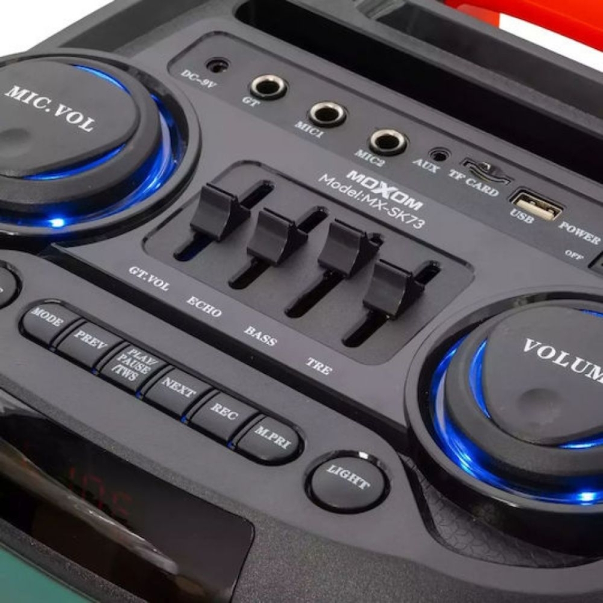 Ασύρματο Bluetooth Ηχείο RGB 40W με Μικρόφωνο & Τηλεχειρισμό Moxom MX-SK73