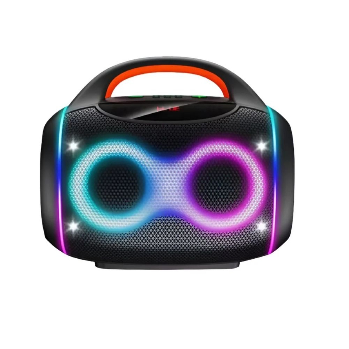 Ασύρματο διπλό ηχείο Bluetooth καραόκε 50W 2×4″, με ασύρματο μικρόφωνο, τηλεχειριστήριο και πολύχρωμο φωτισμό WGY-4402