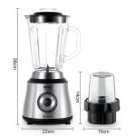 Μπλέντερ 2 σε 1 με Μύλο 450W, Γυάλινη Κανάτα 1,5L & 6 Ανοξείδωτες Λεπίδες – RAF R.2844 - Image 4