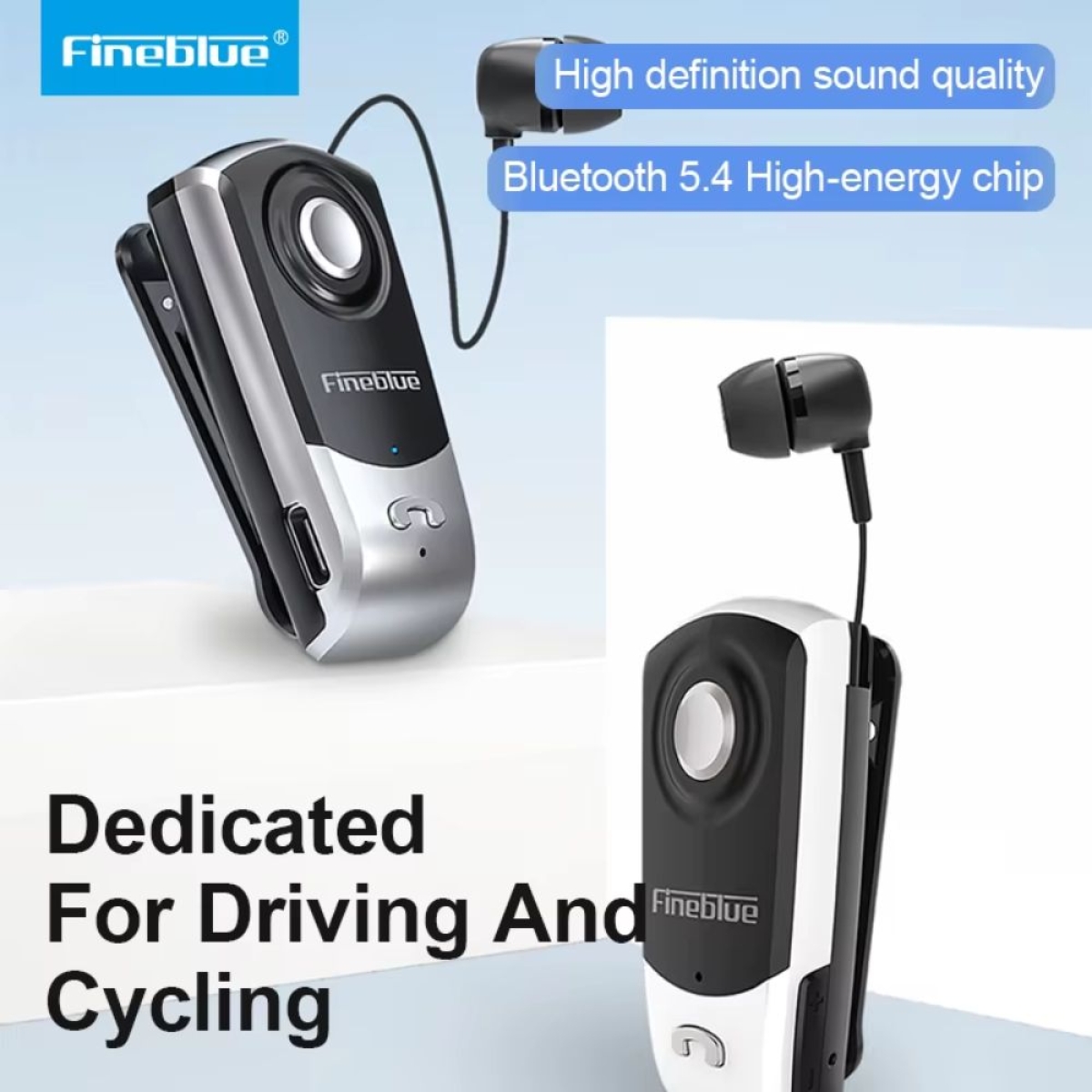 Bluetooth Ακουστικό Fineblue F960 5.4 με Αναδιπλούμενο Καλώδιο