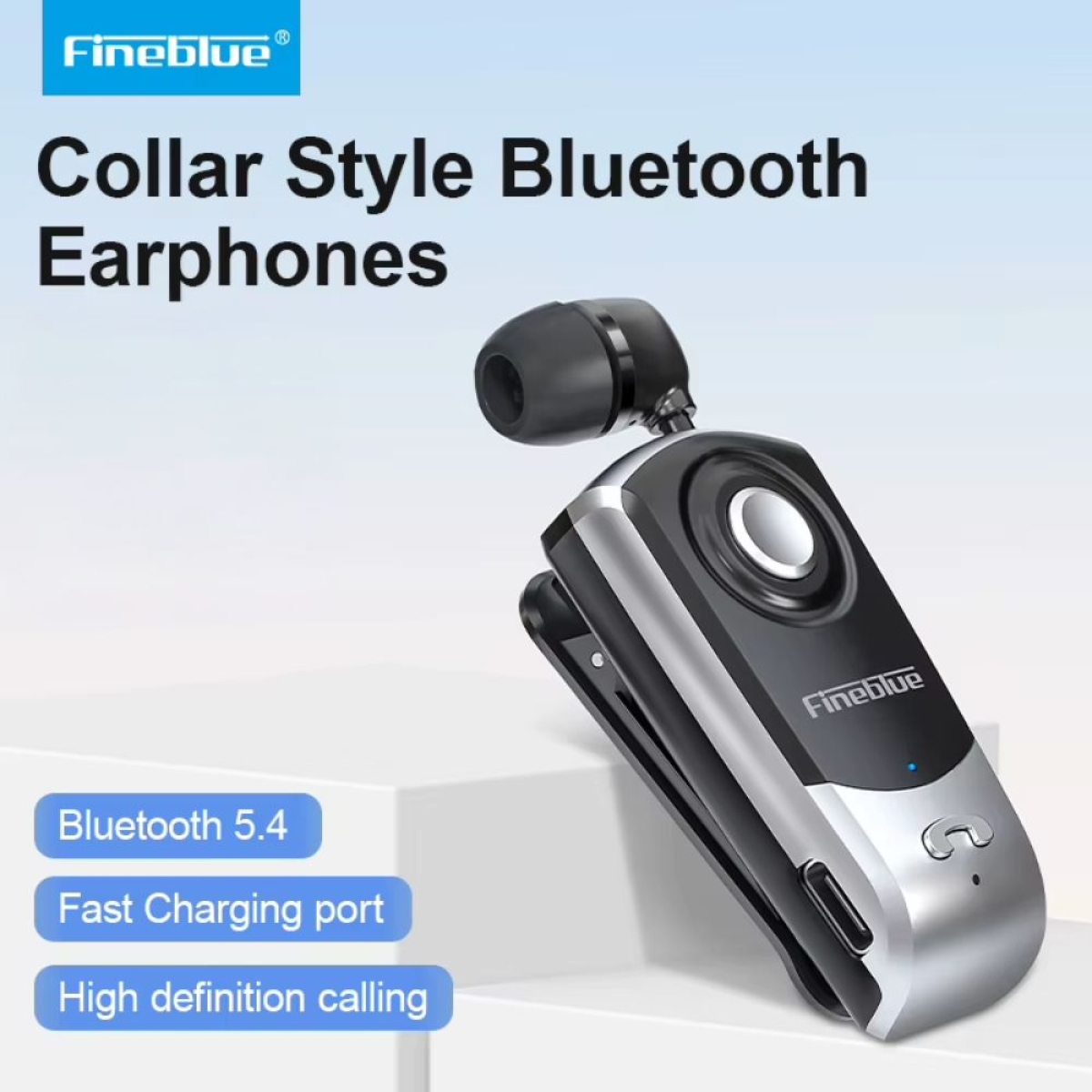 Bluetooth Ακουστικό Fineblue F960 5.4 με Αναδιπλούμενο Καλώδιο