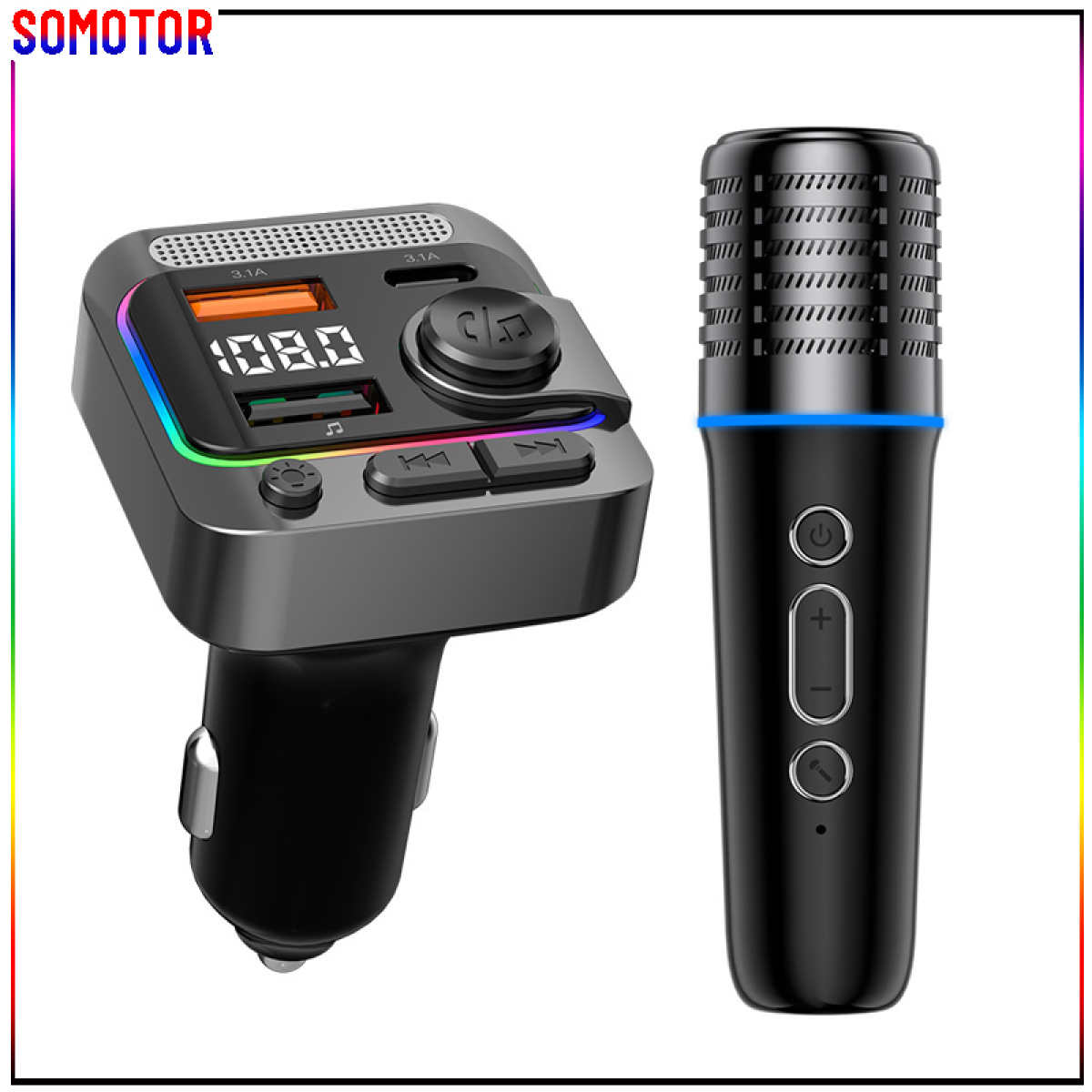 Car Karaoke Μικρόφωνο 2 σε 1 με Bluetooth, FM Radio, MP3 & Φορτιστή Αναπτήρα Αυτοκινήτου – C85 - Image 6