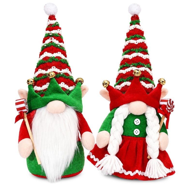 Χριστουγεννιάτικα Διακοσμητικά Gnome με Καμπανάκια και Βαριά Βάση 30cm Xmasfest 1134198