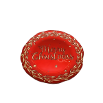 Χριστουγεννιάτικη Γυάλινη Πιατέλα Merry Christmas 33cm HX24N07292